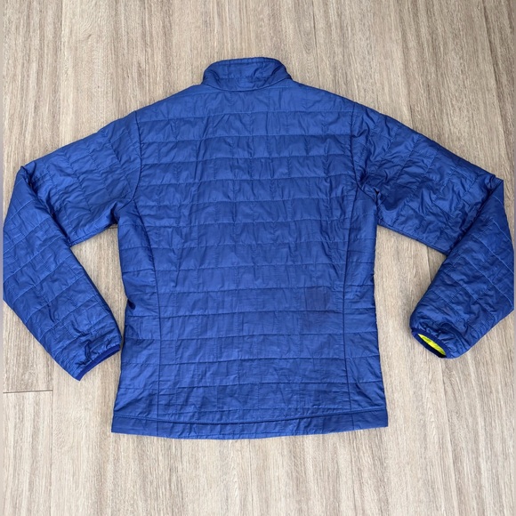 Patagonia Nano Puff Jacket Mens Small Blue / Yellow Puffer Coat Great Condition - Picture 2 of 9